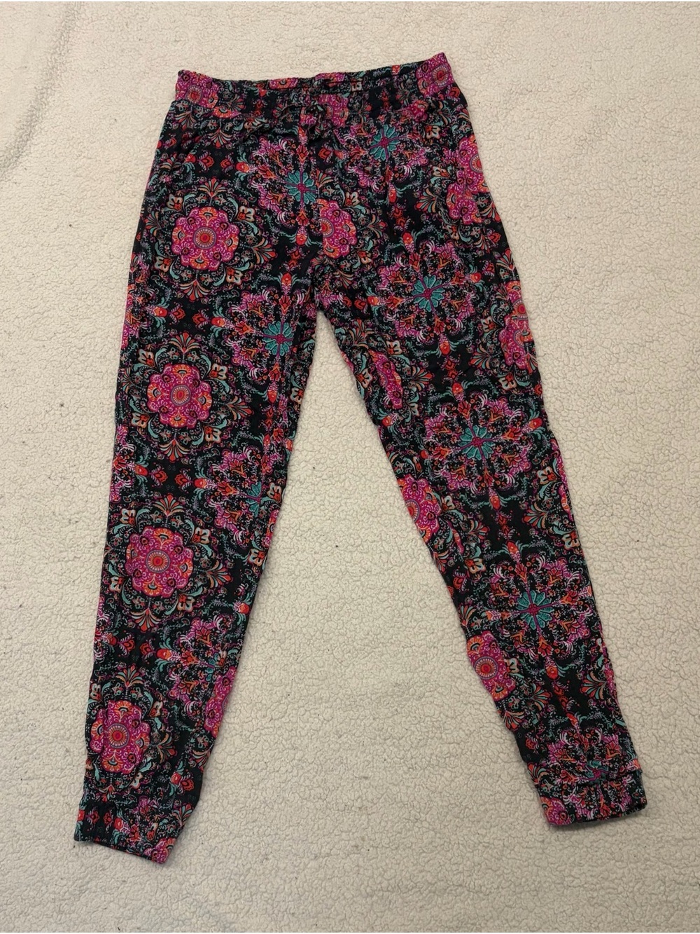 No Boundaries Boho Floral Print Jogger Lounge Pants (Size S / 3-5)